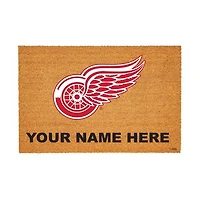 Detroit Red Wings 24" x 36" Team Logo Personalized Coir Door Mat