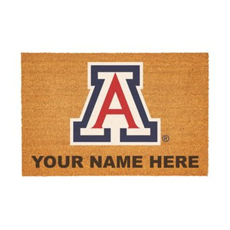 Arizona Wildcats 24" x 36" Team Logo Personalized Coir Door Mat