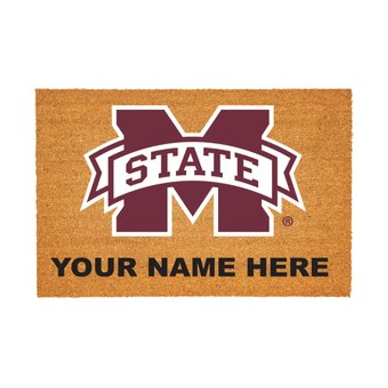 Mississippi State Bulldogs 24" x 36" Team Logo Personalized Coir Door Mat