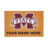 Mississippi State Bulldogs 24" x 36" Team Logo Personalized Coir Door Mat