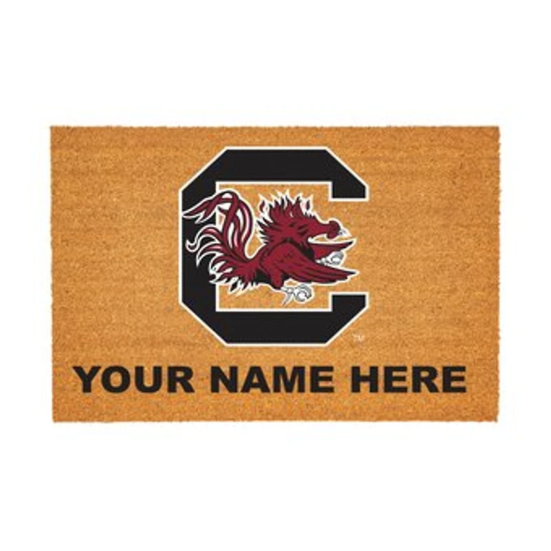 South Carolina Gamecocks 24" x 36" Team Logo Personalized Coir Door Mat