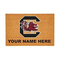 South Carolina Gamecocks 24" x 36" Team Logo Personalized Coir Door Mat