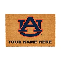 Auburn Tigers 24" x 36" Team Logo Personalized Coir Door Mat
