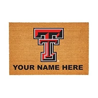 Texas Tech Red Raiders 24" x 36" Team Logo Personalized Coir Door Mat
