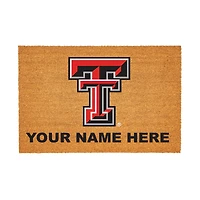 Texas Tech Red Raiders 24" x 36" Team Logo Personalized Coir Door Mat