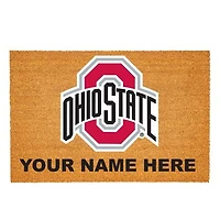 Ohio State Buckeyes 24" x 36" Team Logo Personalized Coir Door Mat