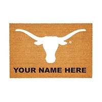 Texas Longhorns 24" x 36" Team Logo Personalized Coir Door Mat