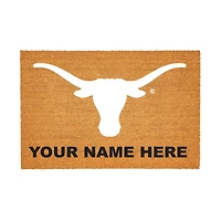 Texas Longhorns 24" x 36" Team Logo Personalized Coir Door Mat