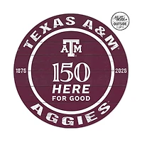 Jardine Texas A&M Aggies 20" x 20" Indoor/Outdoor 150th Anniversary Circle Sign