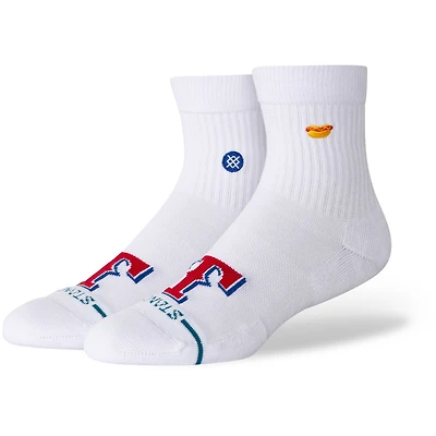 Unisex Stance White Texas Rangers Hot Dog Quarter Socks