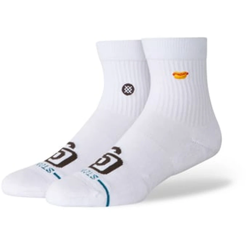 Unisex Stance White San Diego Padres Hot Dog Quarter Socks
