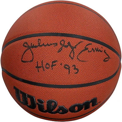 Julius Erving Philadelphia 76ers Autographed Wilson Authentic Series Indoor/Outdoor Basketball with "HOF 93" Inscription - Black Ink