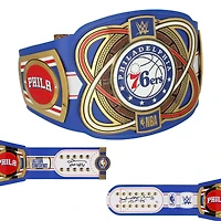 Julius Erving & Allen Iverson Philadelphia 76ers Autographed WWE Legacy Title Belt with "HOF" Inscriptions