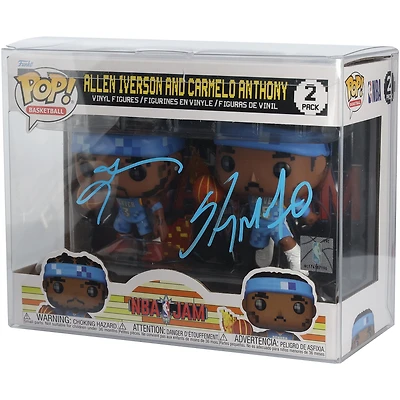 Allen Iverson & Carmelo Anthony Denver Nuggets Autographed 2-Pack Funk POP! Figurine