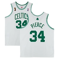 Paul Pierce Boston Celtics Autographed White Mitchell & Ness 2007 Authentic Jersey with Finals Patch with Multiple Inscriptions - Limited Edition of 5