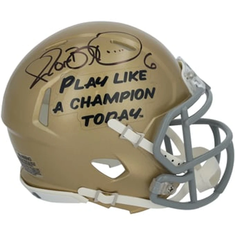 Jerome Bettis Notre Dame Fighting Irish Autographed Riddell PLACT Speed Mini Helmet