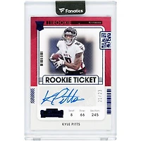 Kyle Pitts Atlanta Falcons Autographed 2021 Panini Contenders Rookie Ticket Variation Preview #104 #21/23 Rookie Card