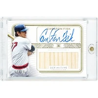 Carlton Fisk Boston Red Sox Autographed 2023 Topps Definitive Collection Game Used Bat Relic #DARC-CF11 #29/40 Card