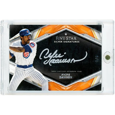 Andre Dawson Chicago Cubs Autographed 2019 Topps Five Star Orange #SS-AD #1/5 Card