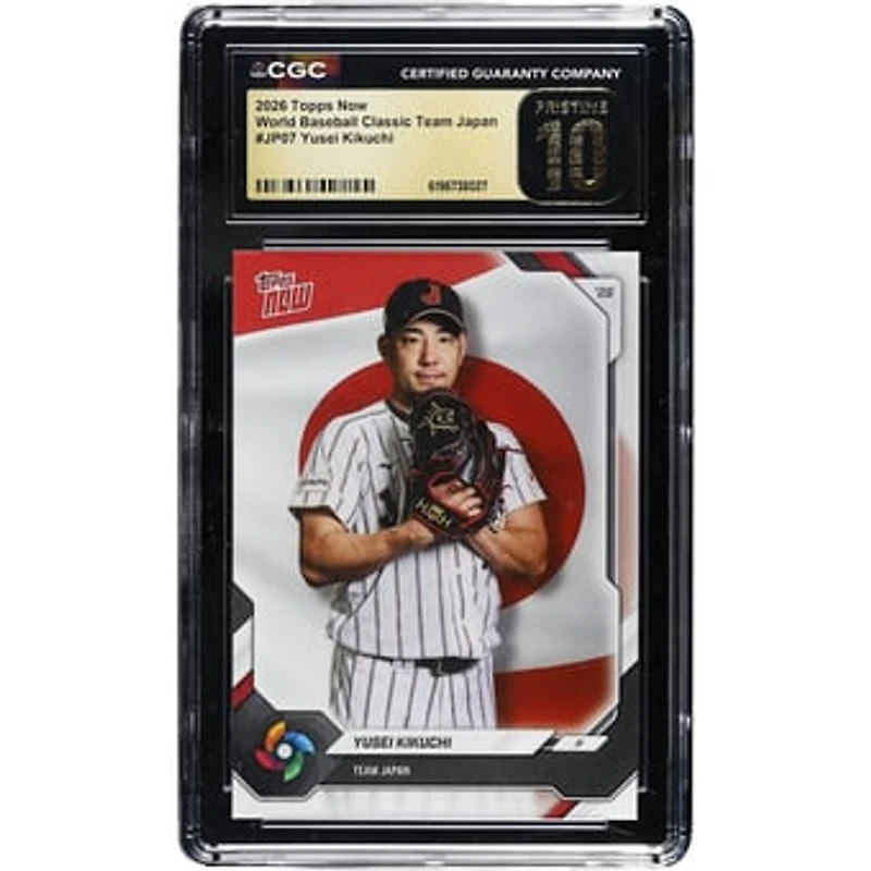 Yusei Kikuchi Japan Baseball 2026 Topps Now World Baseball Classic Team Japan #JP07 CGC Authenticated PRISTINE 10 Card