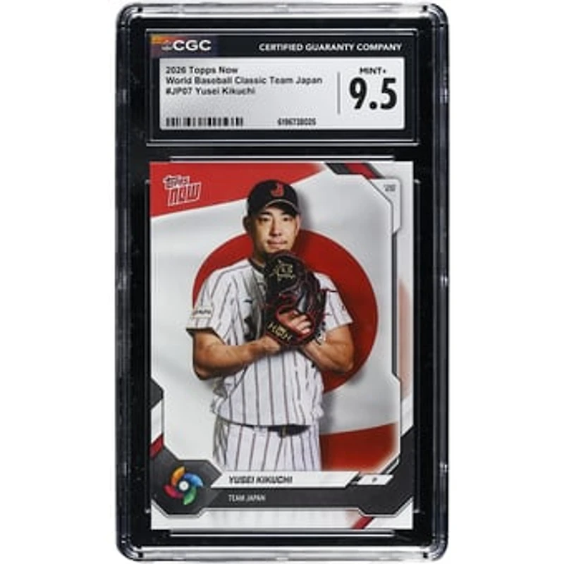 Yusei Kikuchi Japan Baseball 2026 Topps Now World Baseball Classic Team Japan #JP07 CGC Authenticated MINT+ 9.5 Card