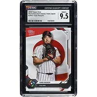 Yusei Kikuchi Japan Baseball 2026 Topps Now World Baseball Classic Team Japan #JP07 CGC Authenticated MINT+ 9.5 Card