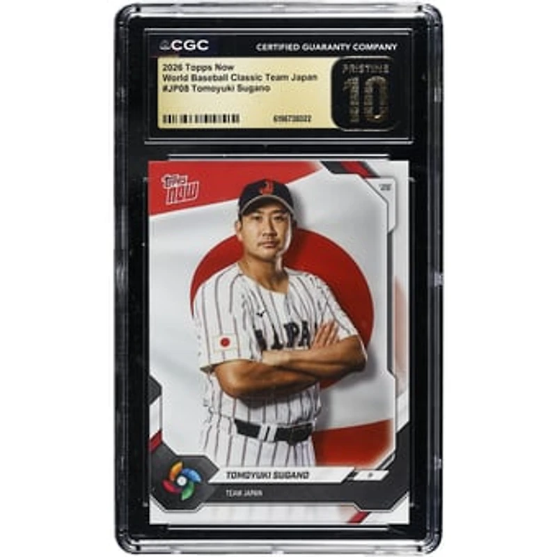 Tomoyuki Sugano Japan Baseball 2026 Topps Now World Baseball Classic Team Japan #JP08 CGC Authenticated PRISTINE 10 Card