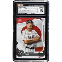 Tomoyuki Sugano Japan Baseball 2026 Topps Now World Baseball Classic Team Japan #JP08 CGC Authenticated GEM MINT 10 Card