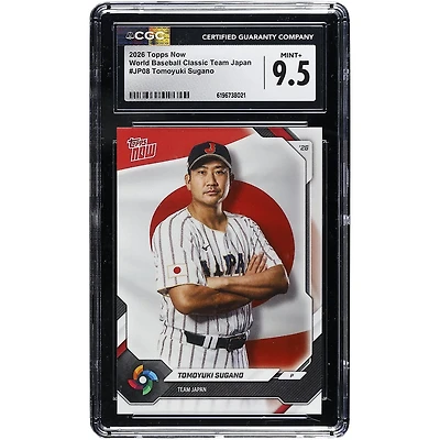 Tomoyuki Sugano Japan Baseball 2026 Topps Now World Baseball Classic Team Japan #JP08 CGC Authenticated MINT+ 9.5 Card