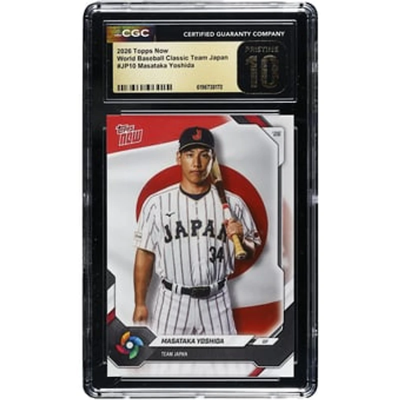 Masataka Yoshida Japan Baseball 2026 Topps Now World Baseball Classic Team Japan #JP10 CGC Authenticated PRISTINE 10 Card