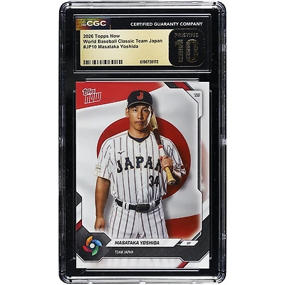 Masataka Yoshida Japan Baseball 2026 Topps Now World Baseball Classic Team Japan #JP10 CGC Authenticated PRISTINE 10 Card