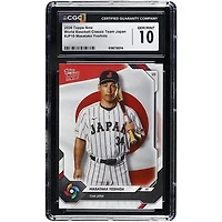 Masataka Yoshida Japan Baseball 2026 Topps Now World Baseball Classic Team Japan #JP10 CGC Authenticated GEM MINT 10 Card