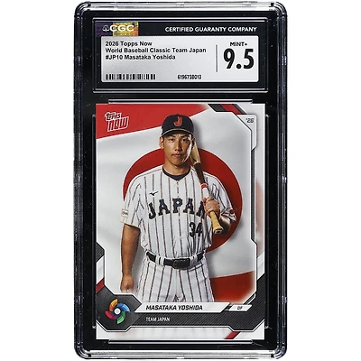 Masataka Yoshida Japan Baseball 2026 Topps Now World Baseball Classic Team Japan #JP10 CGC Authenticated MINT+ 9.5 Card