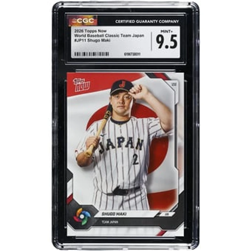 Shugo Maki Japan Baseball 2026 Topps Now World Baseball Classic Team Japan #JP11 CGC Authenticated MINT+ 9.5 Card