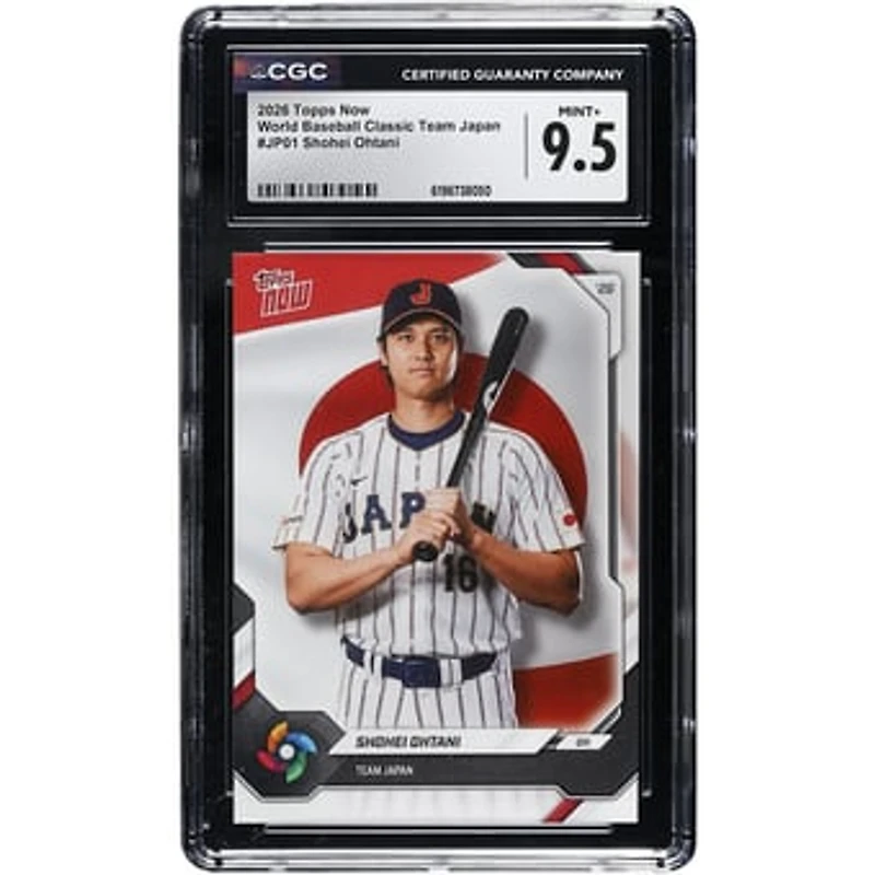 Shohei Ohtani Japan Baseball 2026 Topps Now World Baseball Classic Team Japan #JP01 CGC Authenticated MINT+ 9.5 Card