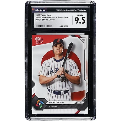Shohei Ohtani Japan Baseball 2026 Topps Now World Baseball Classic Team Japan #JP01 CGC Authenticated MINT+ 9.5 Card