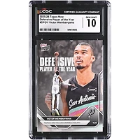 Victor Wembanyama San Antonio Spurs 2025-26 Topps Now Defensive Player of the Year #DPOY CGC Authenticated GEM MINT 10 Card