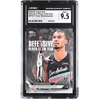Victor Wembanyama San Antonio Spurs 2025-26 Topps Now Defensive Player of the Year #DPOY CGC Authenticated MINT+ 9.5 Card