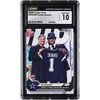 Caleb Downs Dallas Cowboys 2026 Topps Now Cowboys 11th Overall '26 NFL Draft Selection #CDOW CGC Authenticated GEM MINT 10 Rookie Card