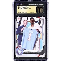 Carnell Tate Tennessee Titans 2026 Topps Now Titans 4th Overall '26 NFL Draft Selection #CTAT CGC Authenticated PRISTINE 10 Rookie Card