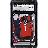 Jeremiyah Love Arizona Cardinals 2026 Topps Now Cardinals 3rd Overall '26 NFL Draft Selection #JLOV CGC Authenticated MINT+ 9.5 Rookie Card