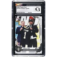 Jordyn Tyson New Orleans Saints 2026 Topps Now Saints 8th Overall '26 NFL Draft Selection #JTYS CGC Authenticated MINT+ 9.5 Rookie Card