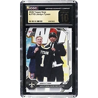 Jordyn Tyson New Orleans Saints 2026 Topps Now Saints 8th Overall '26 NFL Draft Selection #JTYS CGC Authenticated PRISTINE 10 Rookie Card