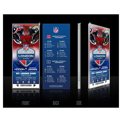 Highland Mint Houston Texans vs. Jacksonville Jaguars London 2026 International Games Week Acrylic Ticket