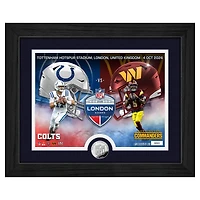 Highland Mint Daniel Jones & Jayden Daniels Indianapolis Colts vs. Washington Commanders London 2026 International Games Week 13" x 16" Silver Coin Photo Mint