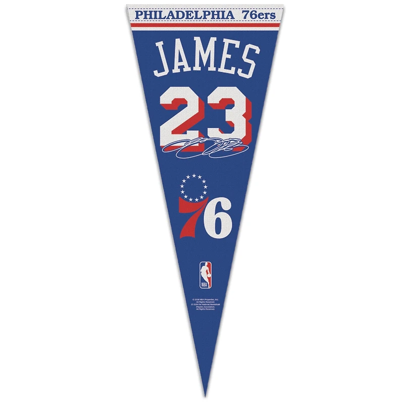 WinCraft LeBron James Philadelphia 76ers 12" x 30" Premium Pennant