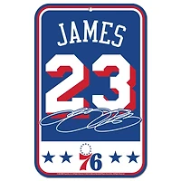 WinCraft LeBron James Philadelphia 76ers 11" x 17" Indoor/Outdoor Styrene Sign