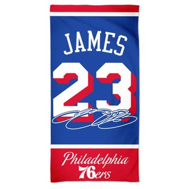 WinCraft LeBron James Philadelphia 76ers 30" x 60" Spectra Beach Towel