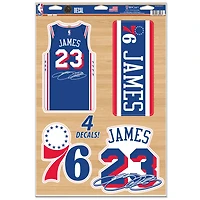 WinCraft LeBron James Philadelphia 76ers 11" x 17" Multi-Use Decal Sheet