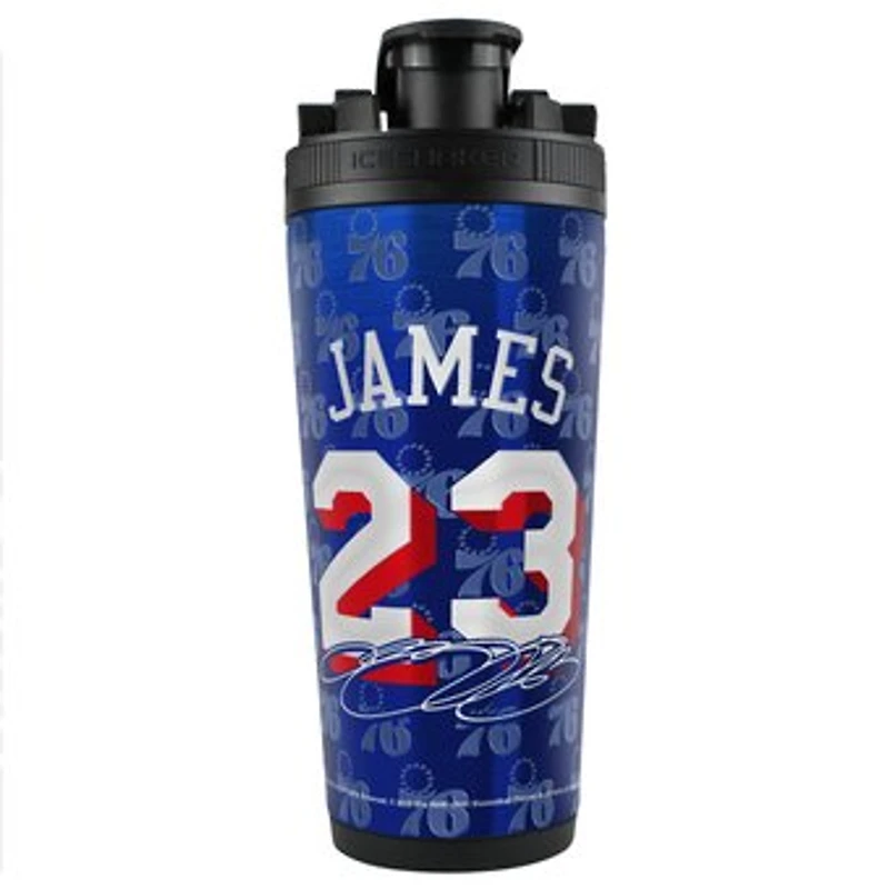 WinCraft LeBron James Philadelphia 76ers 26oz. 4D Ice Shaker Blender Bottle